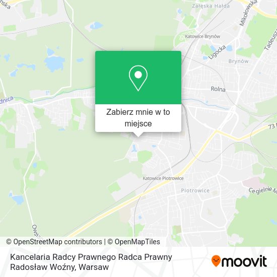 Mapa Kancelaria Radcy Prawnego Radca Prawny Radosław Woźny