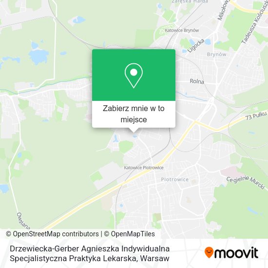 Mapa Drzewiecka-Gerber Agnieszka Indywidualna Specjalistyczna Praktyka Lekarska