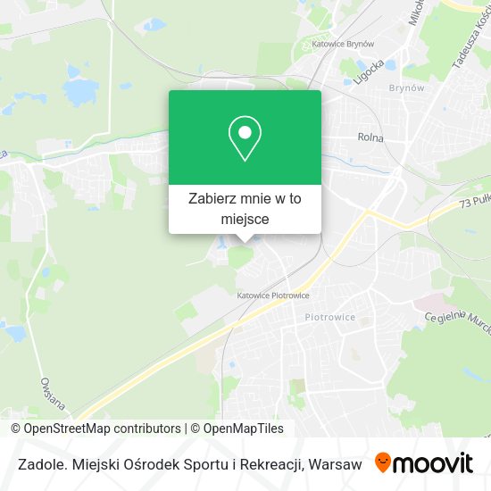 Mapa Zadole. Miejski Ośrodek Sportu i Rekreacji