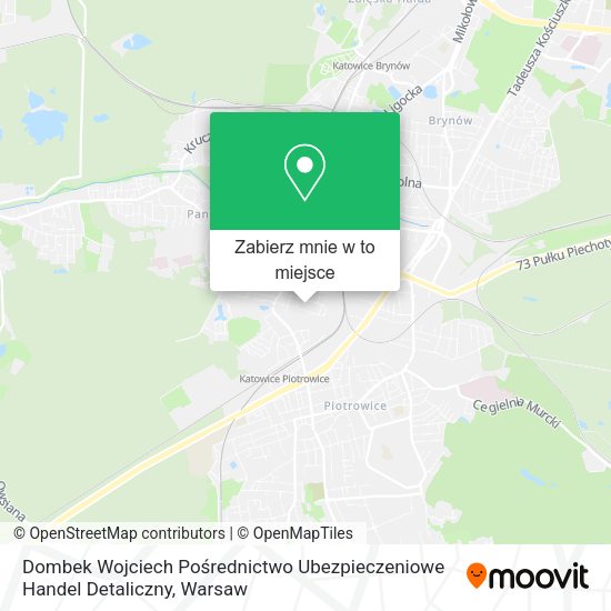 Mapa Dombek Wojciech Pośrednictwo Ubezpieczeniowe Handel Detaliczny