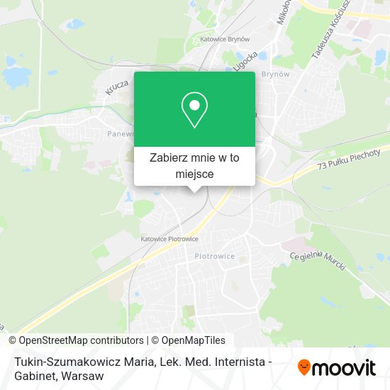 Mapa Tukin-Szumakowicz Maria, Lek. Med. Internista - Gabinet