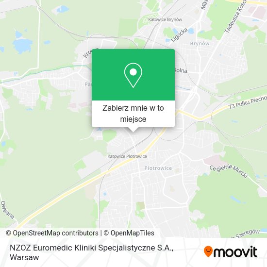 Mapa NZOZ Euromedic Kliniki Specjalistyczne S.A.