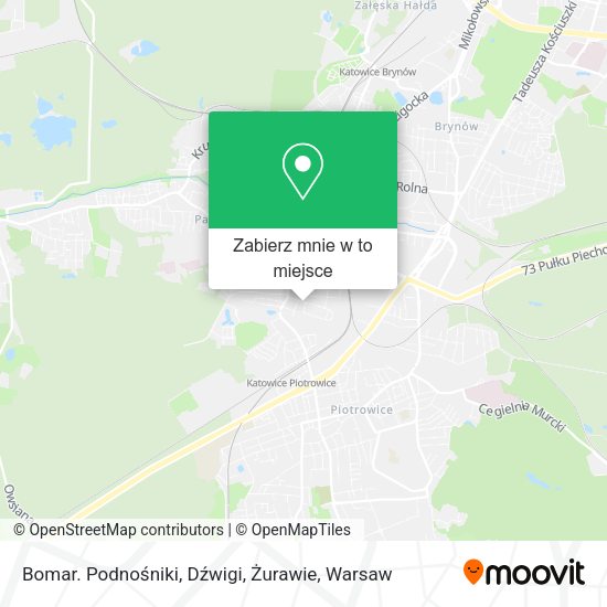 Mapa Bomar. Podnośniki, Dźwigi, Żurawie