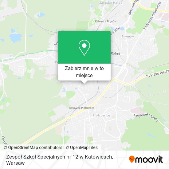 Mapa Zespół Szkół Specjalnych nr 12 w Katowicach