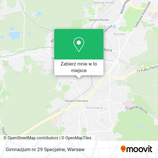 Mapa Gimnazjum nr 29 Specjalne