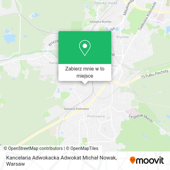 Mapa Kancelaria Adwokacka Adwokat Michał Nowak