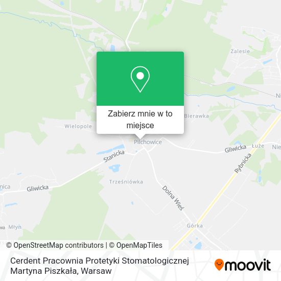 Mapa Cerdent Pracownia Protetyki Stomatologicznej Martyna Piszkała