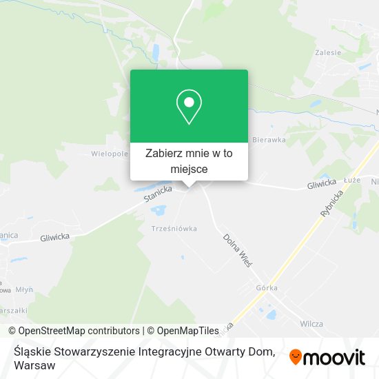 Mapa Śląskie Stowarzyszenie Integracyjne Otwarty Dom