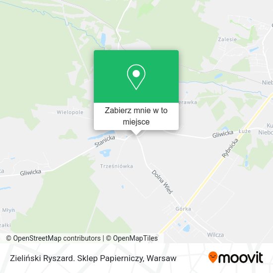 Mapa Zieliński Ryszard. Sklep Papierniczy