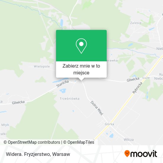 Mapa Widera. Fryzjerstwo