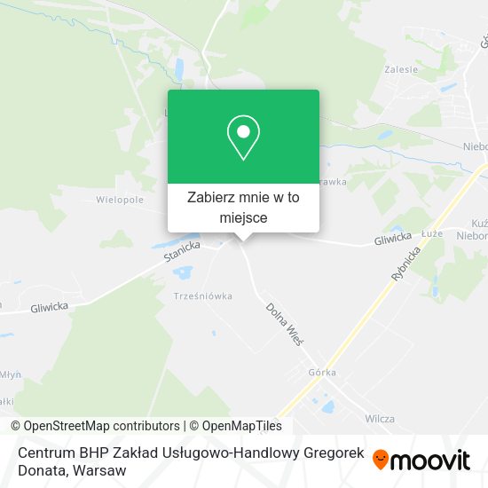 Mapa Centrum BHP Zakład Usługowo-Handlowy Gregorek Donata