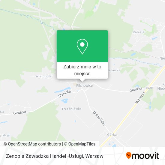 Mapa Zenobia Zawadzka Handel -Usługi