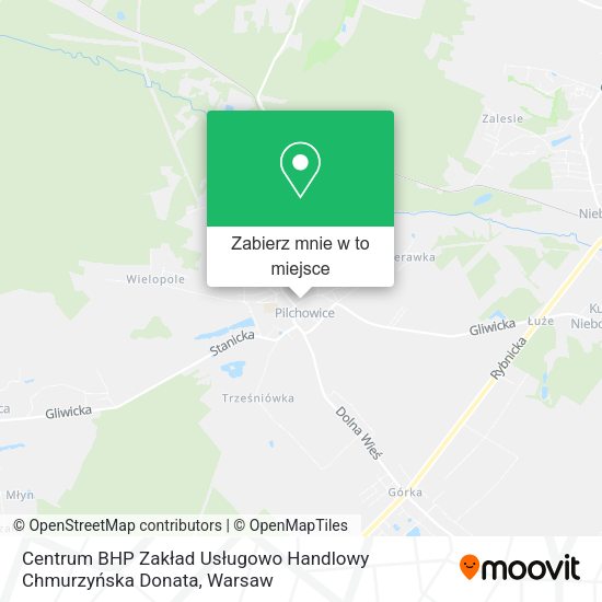 Mapa Centrum BHP Zakład Usługowo Handlowy Chmurzyńska Donata