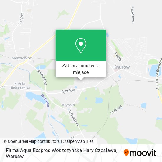 Mapa Firma Aqua Exspres Woszczyńska Hary Czesława