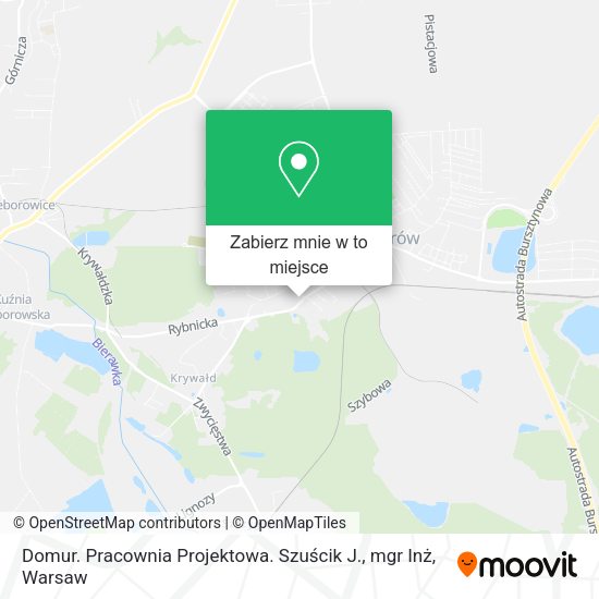 Mapa Domur. Pracownia Projektowa. Szuścik J., mgr Inż