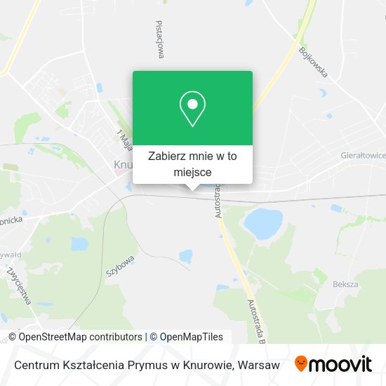 Mapa Centrum Kształcenia Prymus w Knurowie