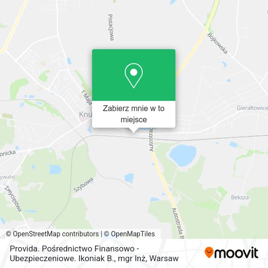 Mapa Provida. Pośrednictwo Finansowo - Ubezpieczeniowe. Ikoniak B., mgr Inż