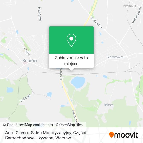 Mapa Auto-Części. Sklep Motoryzacyjny, Części Samochodowe Używane