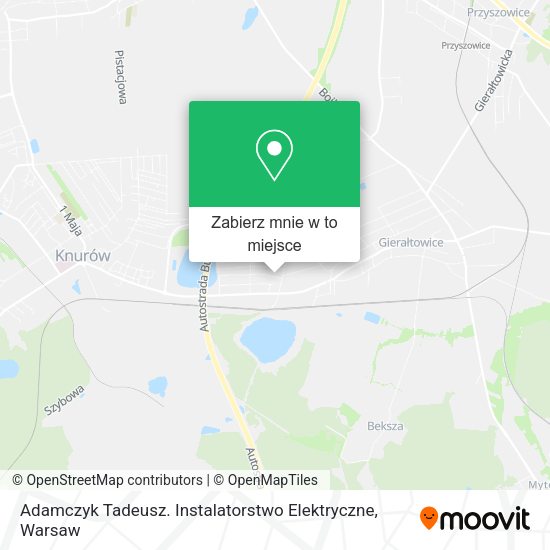 Mapa Adamczyk Tadeusz. Instalatorstwo Elektryczne