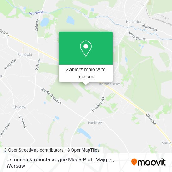 Mapa Usługi Elektroinstalacyjne Mega Piotr Majgier