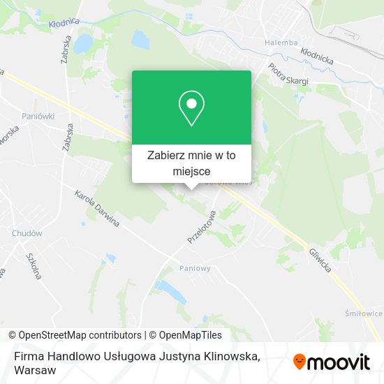 Mapa Firma Handlowo Usługowa Justyna Klinowska