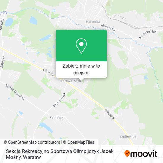 Mapa Sekcja Rekreacyjno Sportowa Olimpijczyk Jacek Mośny