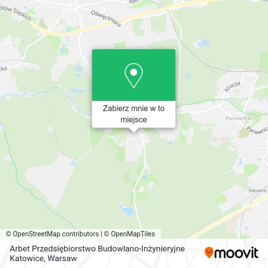 Mapa Arbet Przedsiębiorstwo Budowlano-Inżynieryjne Katowice