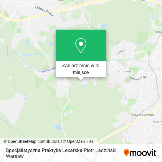 Mapa Specjalistyczna Praktyka Lekarska Piotr Ładziński