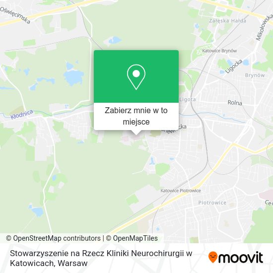 Mapa Stowarzyszenie na Rzecz Kliniki Neurochirurgii w Katowicach