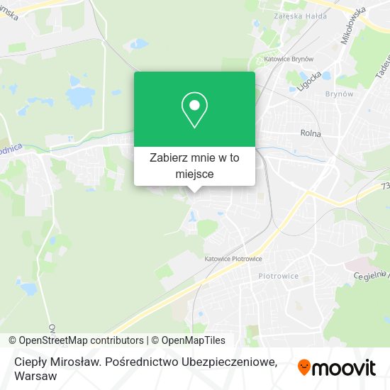 Mapa Ciepły Mirosław. Pośrednictwo Ubezpieczeniowe