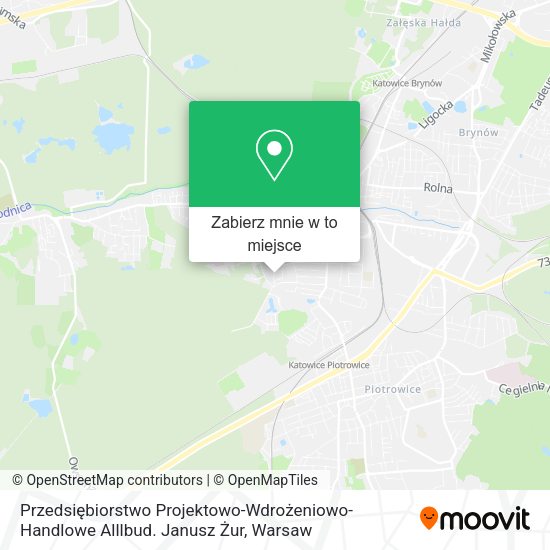 Mapa Przedsiębiorstwo Projektowo-Wdrożeniowo-Handlowe Alllbud. Janusz Żur