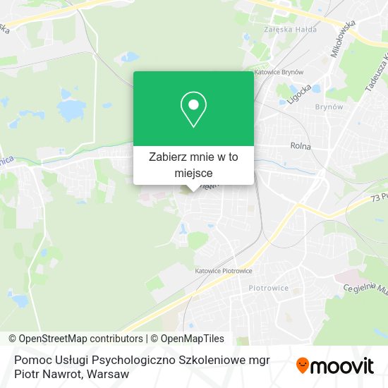 Mapa Pomoc Usługi Psychologiczno Szkoleniowe mgr Piotr Nawrot