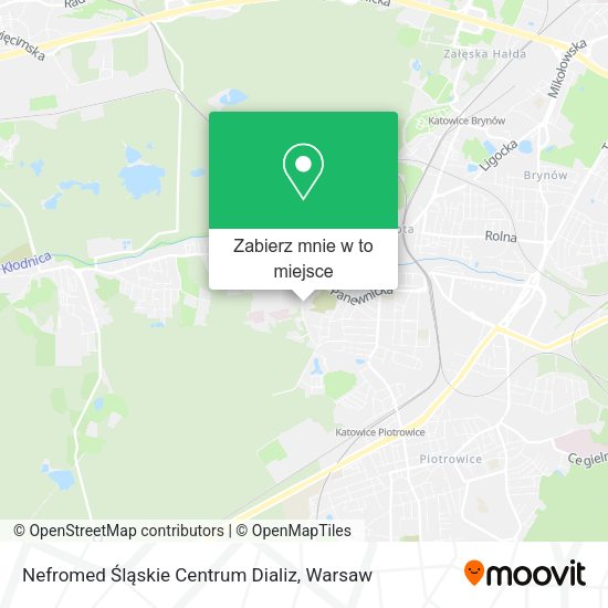 Mapa Nefromed Śląskie Centrum Dializ