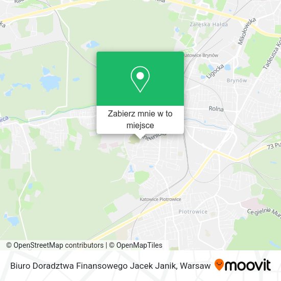 Mapa Biuro Doradztwa Finansowego Jacek Janik