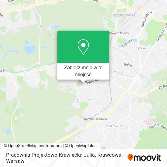 Mapa Pracownia Projektowo-Krawiecka Julia. Krawcowa