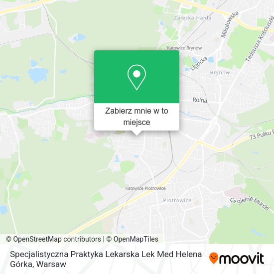 Mapa Specjalistyczna Praktyka Lekarska Lek Med Helena Górka