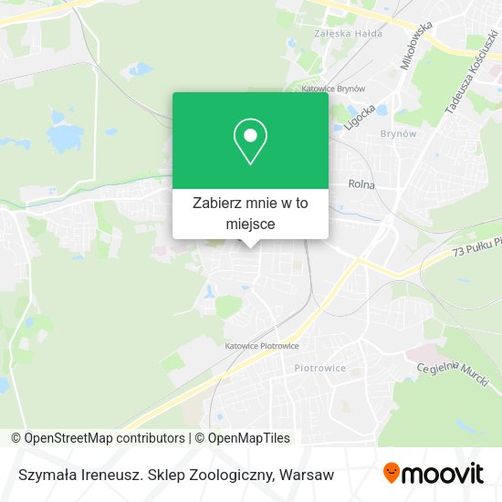 Mapa Szymała Ireneusz. Sklep Zoologiczny