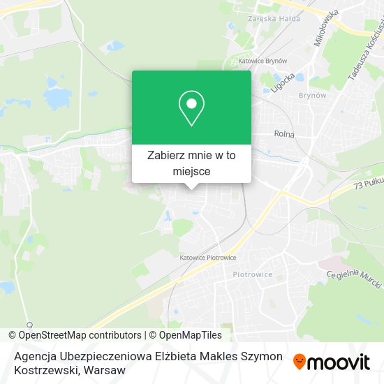 Mapa Agencja Ubezpieczeniowa Elżbieta Makles Szymon Kostrzewski