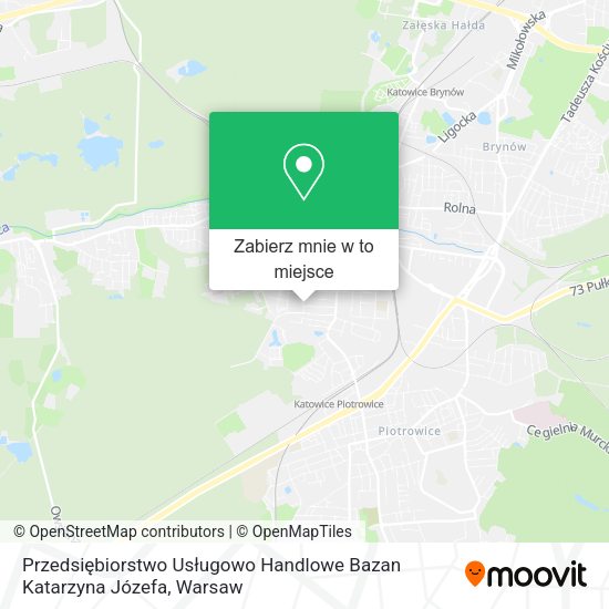 Mapa Przedsiębiorstwo Usługowo Handlowe Bazan Katarzyna Józefa