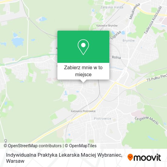 Mapa Indywidualna Praktyka Lekarska Maciej Wybraniec