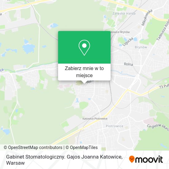 Mapa Gabinet Stomatologiczny. Gajos Joanna Katowice