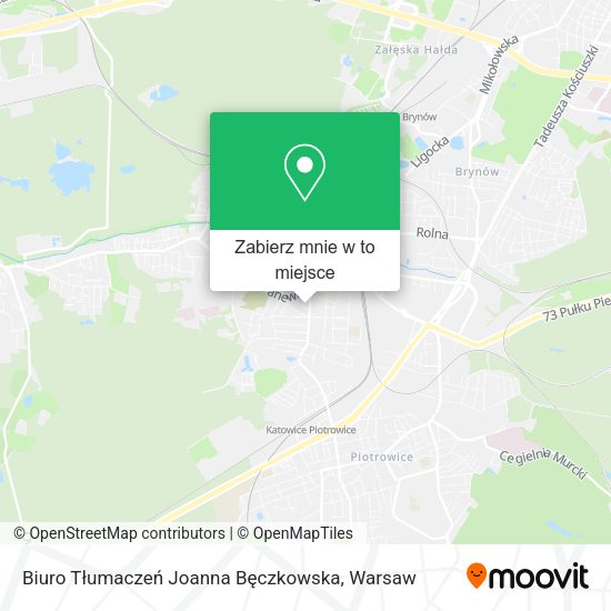 Mapa Biuro Tłumaczeń Joanna Bęczkowska