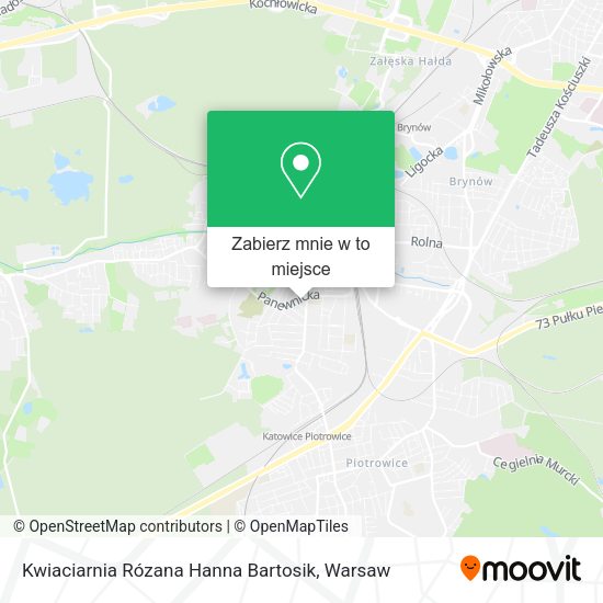 Mapa Kwiaciarnia Rózana Hanna Bartosik