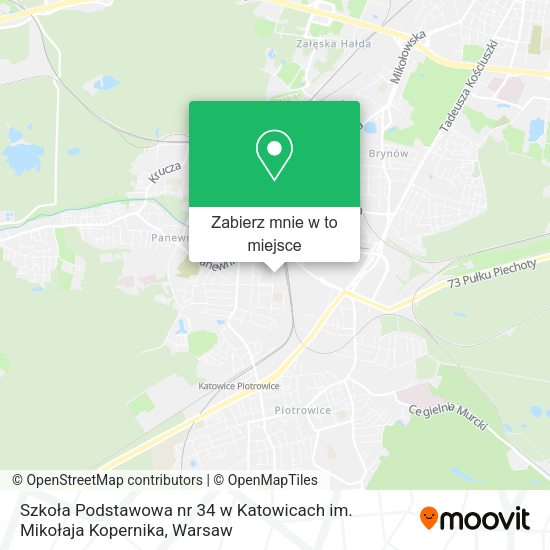 Mapa Szkoła Podstawowa nr 34 w Katowicach im. Mikołaja Kopernika