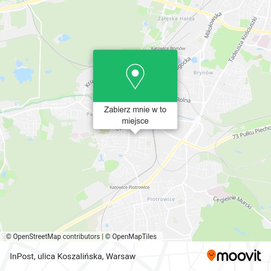 Mapa InPost, ulica Koszalińska