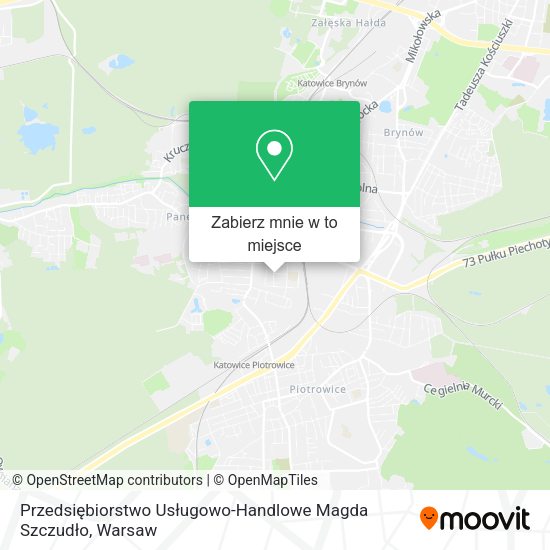 Mapa Przedsiębiorstwo Usługowo-Handlowe Magda Szczudło