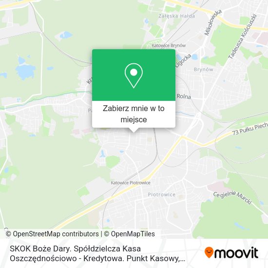 Mapa SKOK Boże Dary. Spółdzielcza Kasa Oszczędnościowo - Kredytowa. Punkt Kasowy