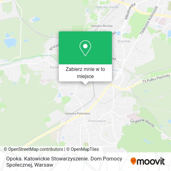 Mapa Opoka. Katowickie Stowarzyszenie. Dom Pomocy Społecznej