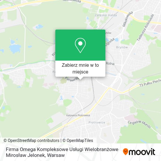 Mapa Firma Omega Kompleksowe Usługi Wielobranżowe Mirosław Jelonek