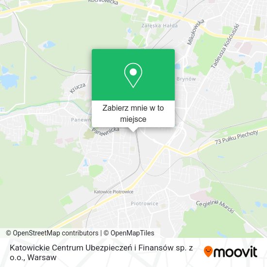 Mapa Katowickie Centrum Ubezpieczeń i Finansów sp. z o.o.